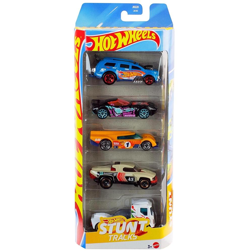 Hot Wheels Set of 5 Stunt Tracks - Gruppo X24, Rennen Rig / Camion, Nerve Hammer, Nitro Tailgater, Terra-Tracktyl