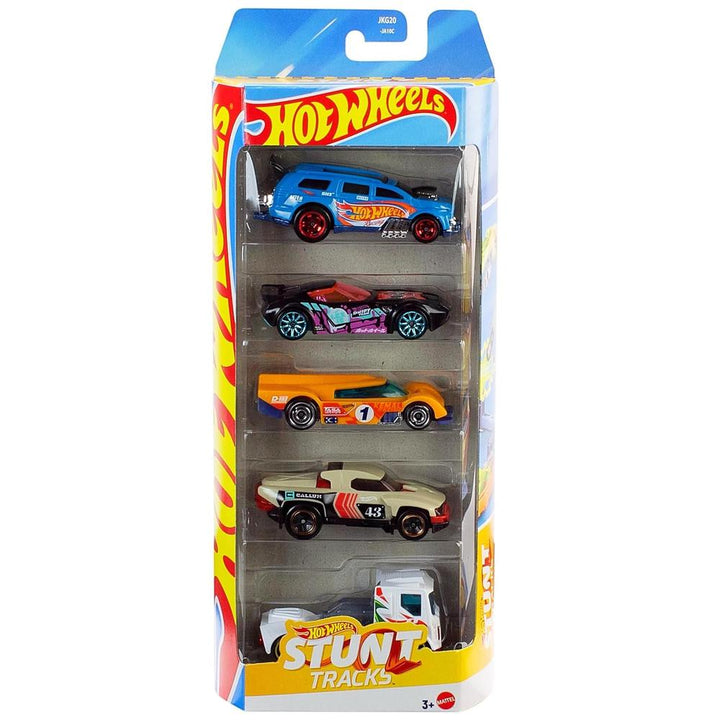 Hot Wheels Set of 5 Stunt Tracks - Gruppo X24, Rennen Rig / Camion, Nerve Hammer, Nitro Tailgater, Terra-Tracktyl