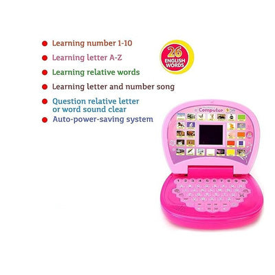 Educational and Learning Laptop with Screen Sound (Pink)