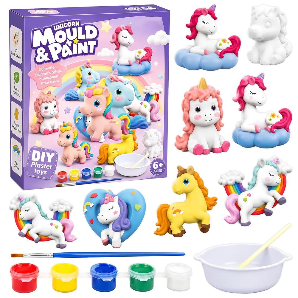 FunBlast DIY Mould & Paint Craft Kit | Paint Your Own Plaster Figurine Art Set