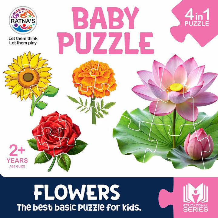 Ratna's Educational Baby Jigsaw Puzzle- Flowers