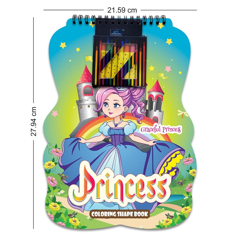 Princess Coloring Shape Book for kids