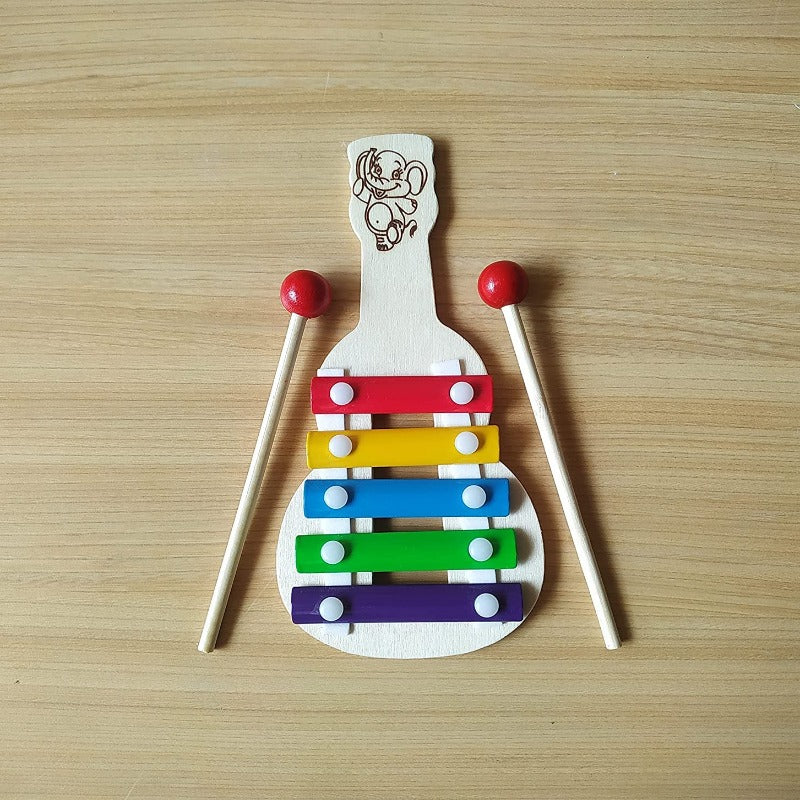 Xylophone Guitar Wooden Toy | 5 Nodes | Kids First Musical Sound Instrument Toy