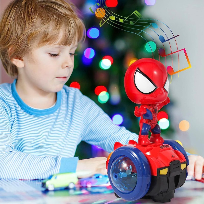 Superhero Interactive Car With Colorful Flashing Lights & Music (Red)