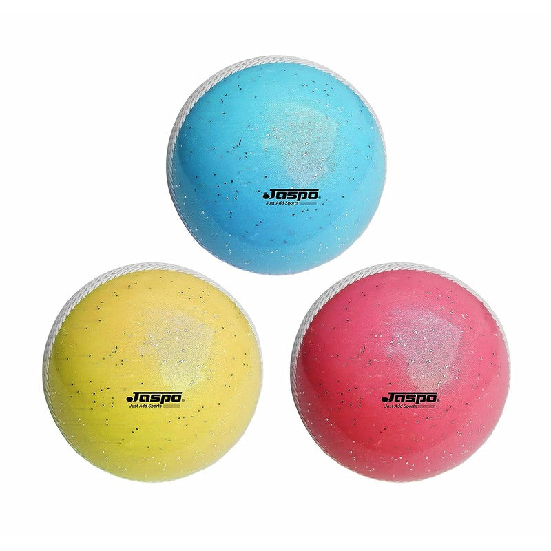 Jaspo T-20 Soft Cricket Balls (Pack of Three) - Sparkle Multi | All ages