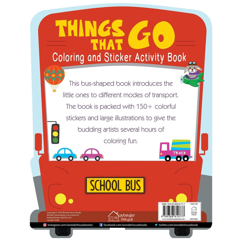 Things That Go - Coloring and Sticker Activity Book (With 150+ Stickers) [Paperback] Wonder House Books