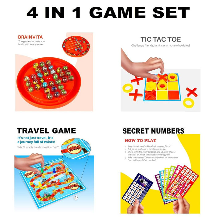 Ratna's Fantasy 4 - Board Game | 4-in-1 Board Game