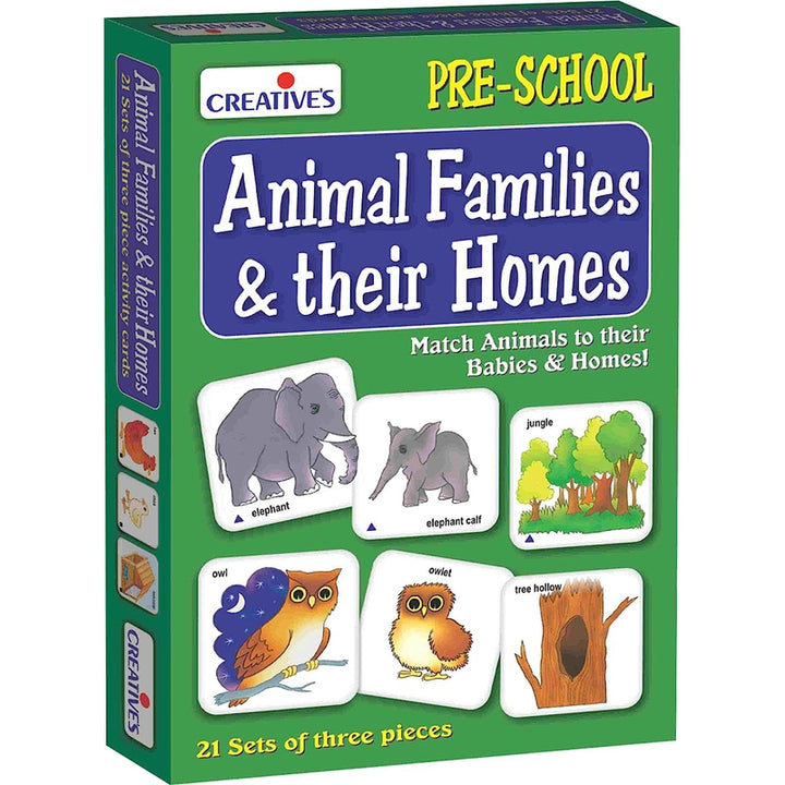 Animals Families and Their Homes (Educational Games & Cards)