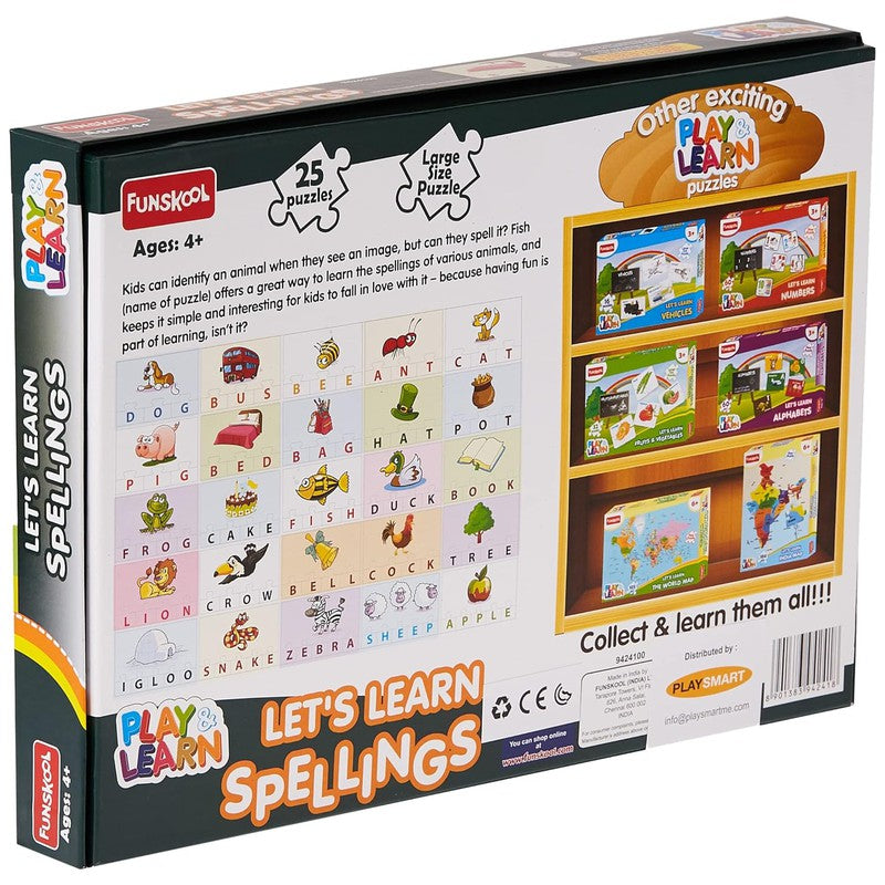 Original Funskool Play & Learn 25 Pcs Spelling Puzzle