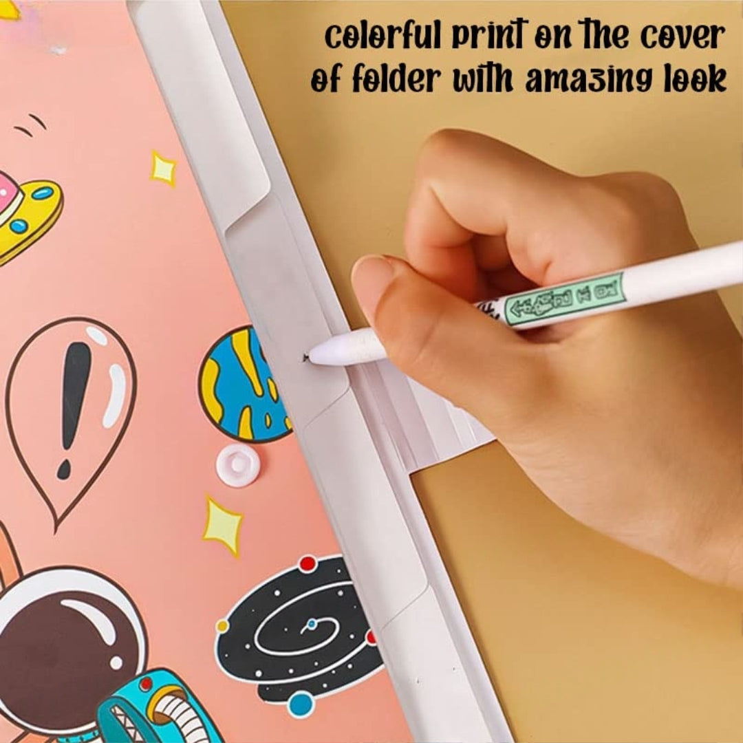 FunBlast Pack of 2 Space Theme Multicolor A4 File Folder with 6 Pockets