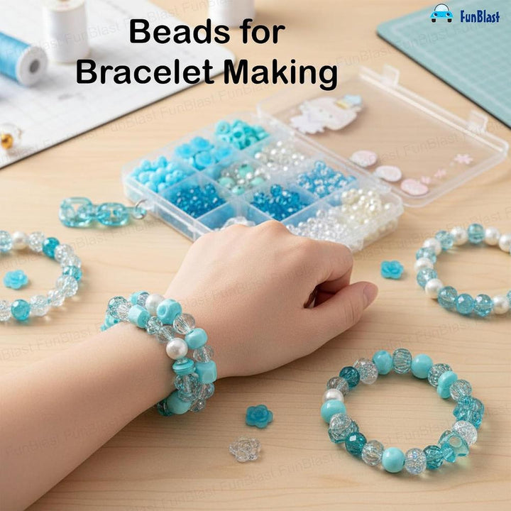 FunBlast DIY Bracelet Making Kit for Girls | Creative DIY Gift for Kids (1075 Pieces)