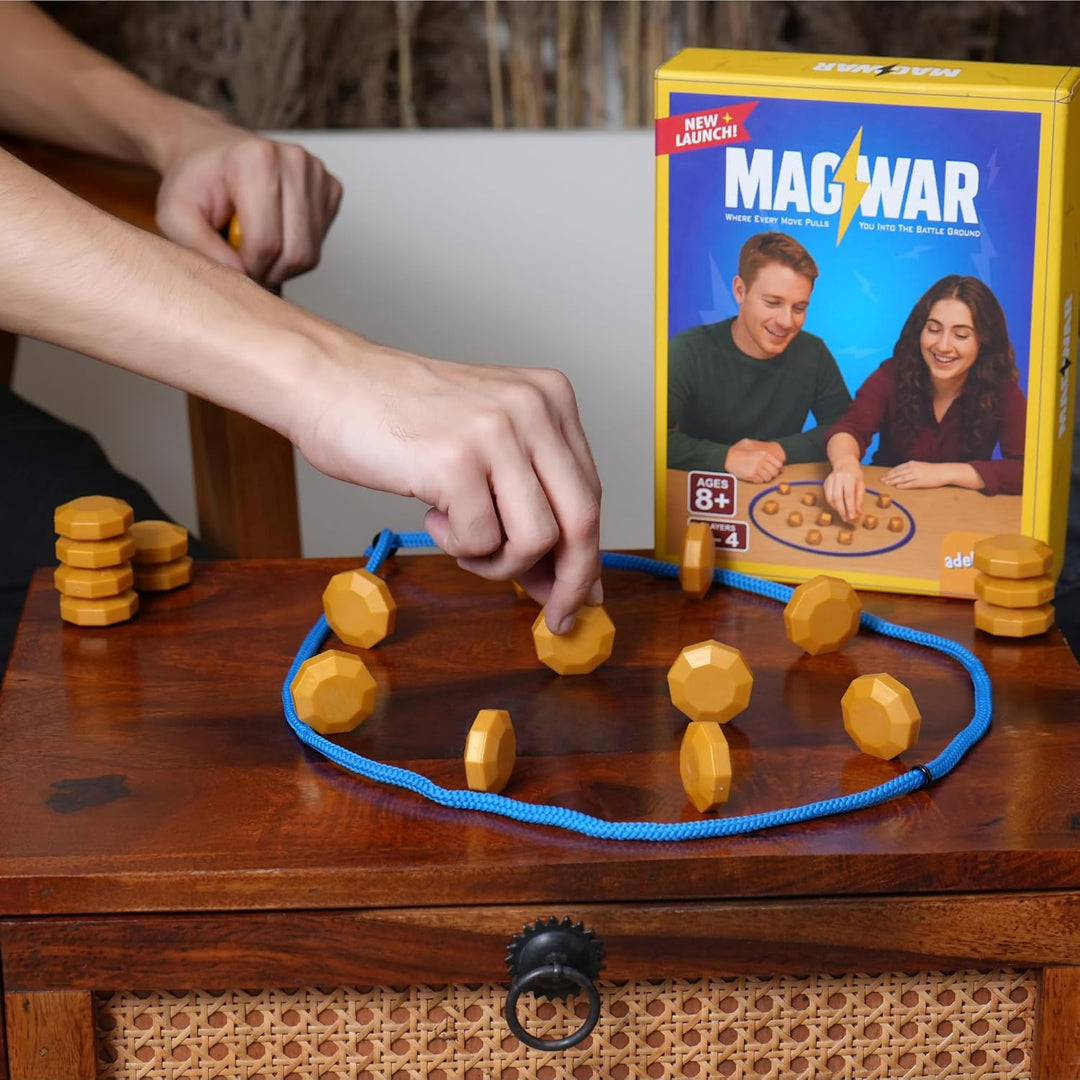 Adeloft Magwar Magnetic Board Game | Strategy Game | Family Game for Kids & Adults | 2-4 Players