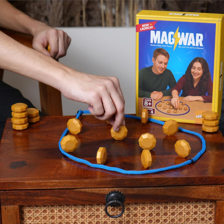 Adeloft Magwar Magnetic Board Game | Strategy Game | Family Game for Kids & Adults | 2-4 Players