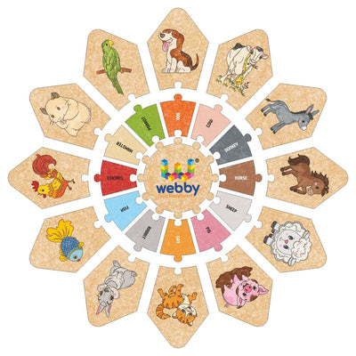 Domestic Animals - Star Jigsaw Puzzle, Montessori Early Educational Pre School Puzzle (25 Pcs)