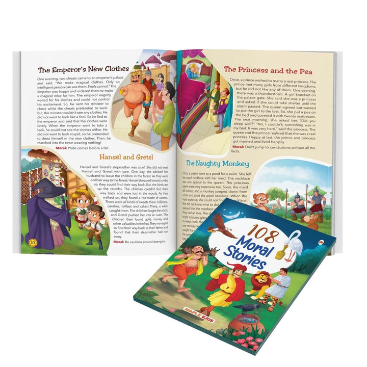 108 Moral Stories (Illustrated) - Story Book for Kids