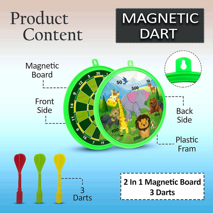 Ratna's Crazy Magnetic Jungle -Double Sides Dart Game | Fun Indoor Target Game