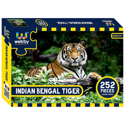 Indian Bengal Tiger Carboard Jigsaw Puzzle Set - 252 Pieces (6-8 Years)