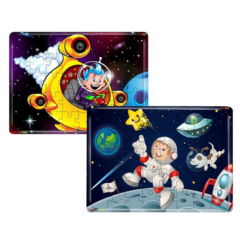 40 Pcs Paperless Wooden Jigsaw Puzzle  (Space Hero & Astronaut)