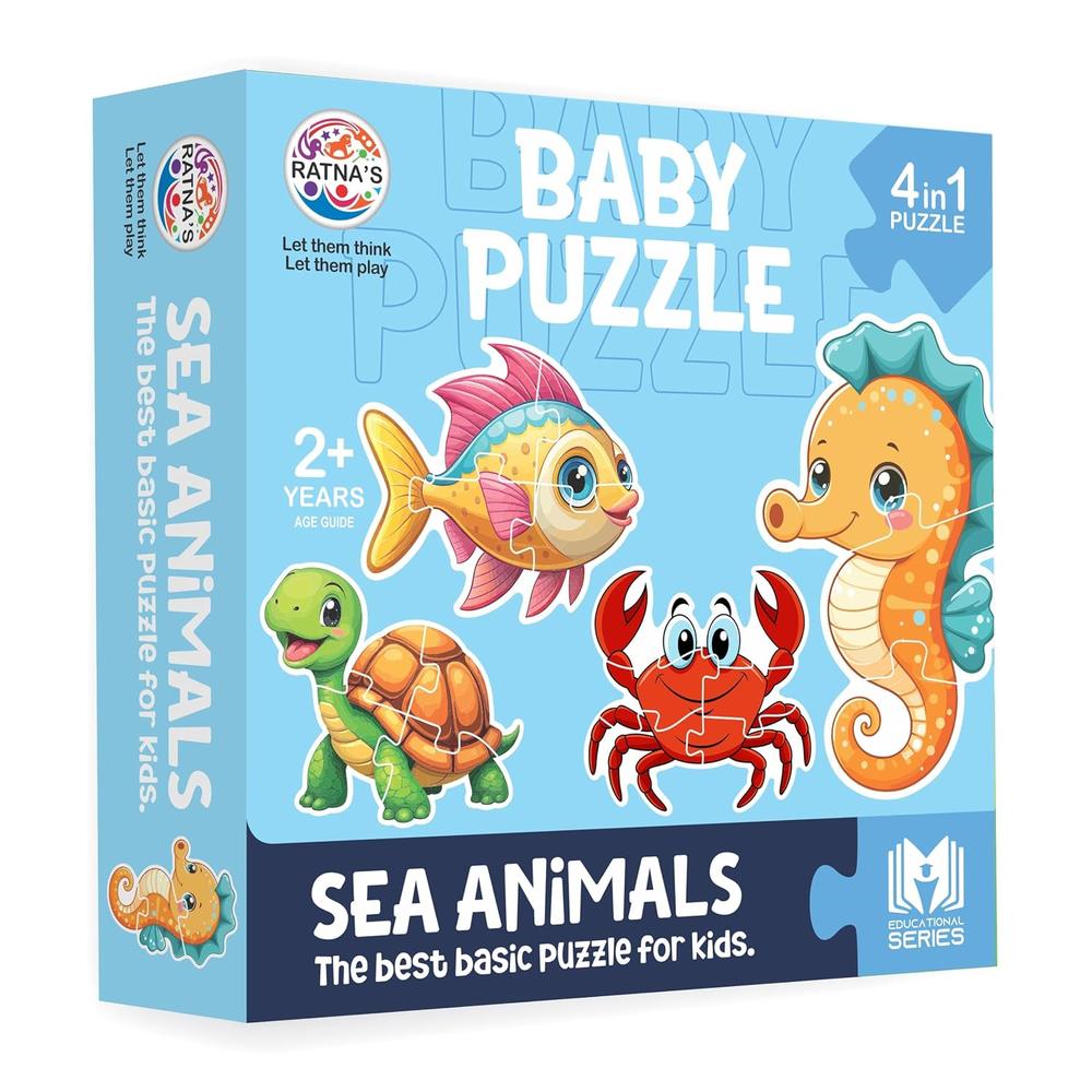 Ratna's Educational Baby Jigsaw Puzzle- Sea Animals