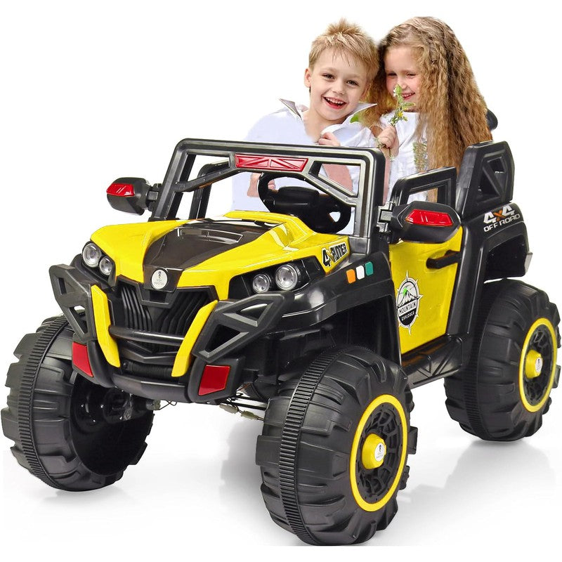 4x4 Battery Operated Electric Ride On Jeep | Motor for Steering | Remote Control | Yellow | COD Not Available