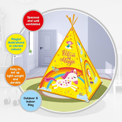 Magical Unicorn Teepee Play Tent House for Kids