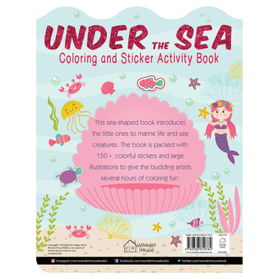 Under The Sea - Coloring and Sticker Activity Book (With 150+ Stickers) [Paperback] Wonder House Books