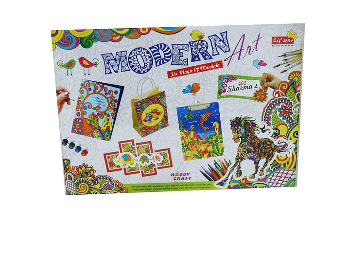 Lil' Star DIY Modern Mandala Art - Design File Folder, Name Plate, Writing Pad, Bags and More