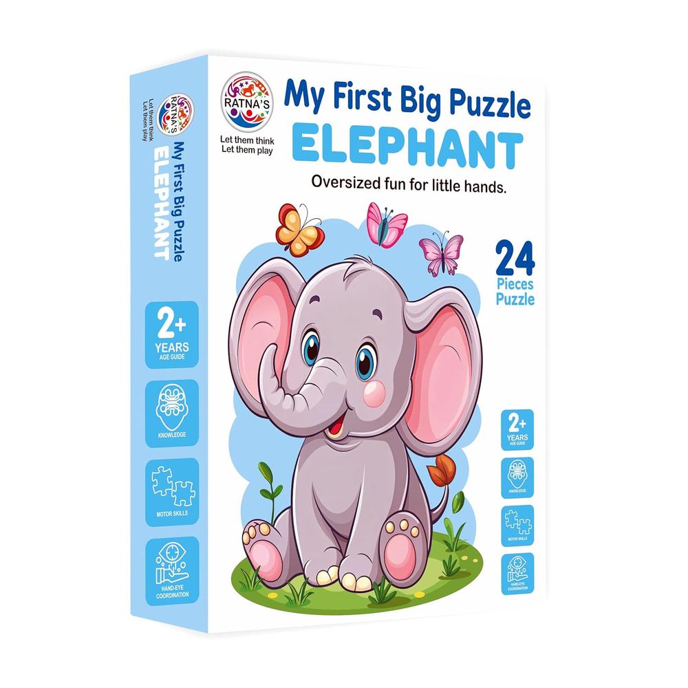 Ratna's My First Big Puzzle - Elephant I 24 Pieces Jigsaw Puzzle
