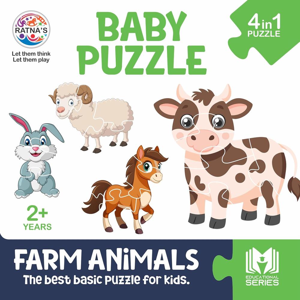 Ratna's Educational Baby Jigsaw Puzzle – Farm Animals