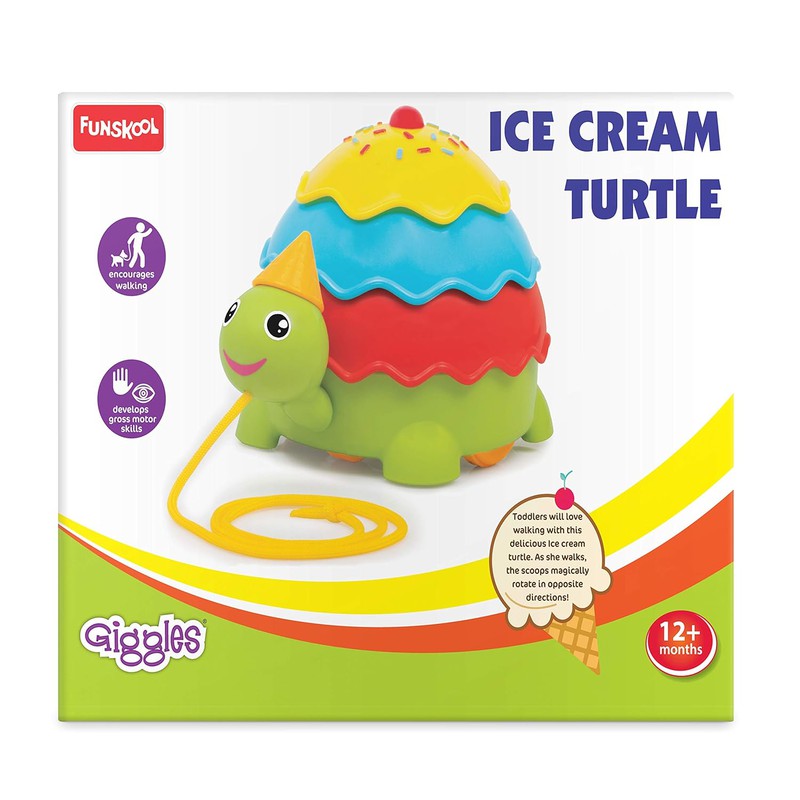 Original Funskool Ice Cream Turtle Pull Along Toy