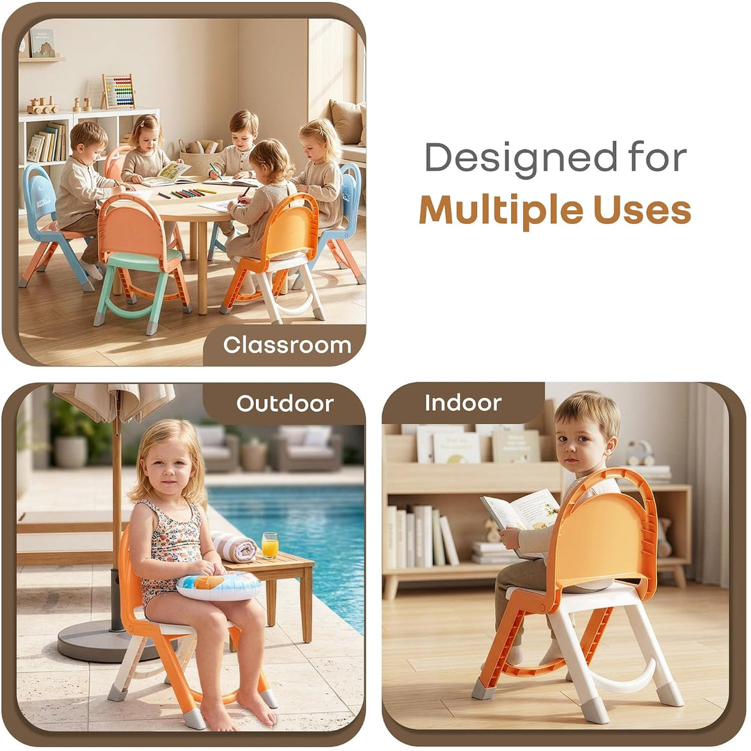 R for Rabbit Jelly Bean Zippy Foldable Kids Chair  - Orange White