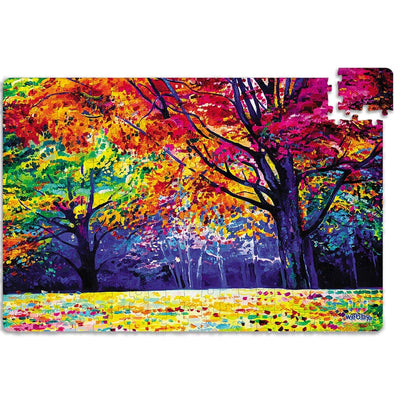 Colourful Autumn Forest Painting Wooden Jigsaw Puzzle - 252 Pieces