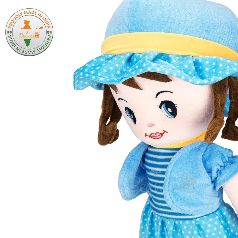 Winky Doll Super Soft Huggable Stuffed Toy - Blue 40cm