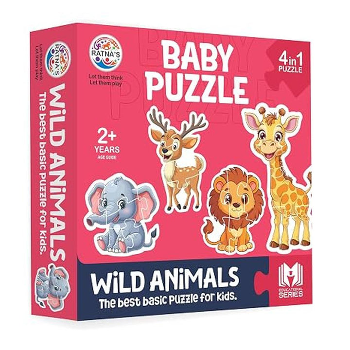 Ratna's Educational Baby Jigsaw Puzzle - Wild Animals