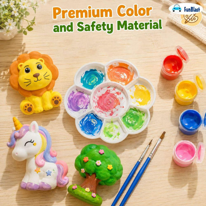 FunBlast DIY Mould & Paint Craft Kit | Paint Your Own Plaster Figurine Art Set