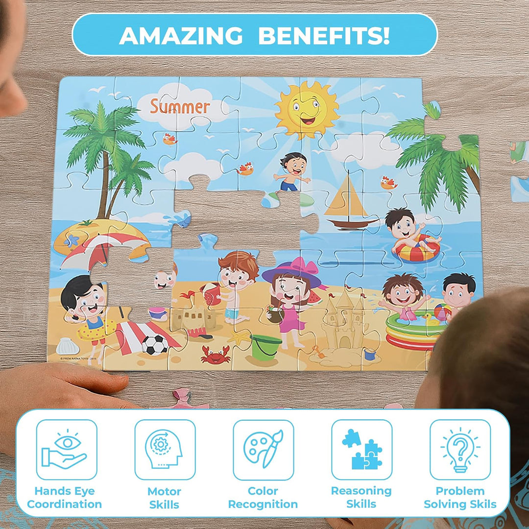 Ratna's 4-in-1 Seasons | Jigsaw Puzzle | 35 Pieces Each