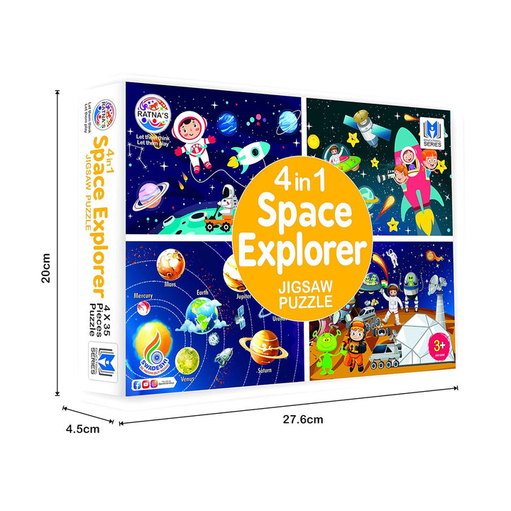 Ratna's 4 in 1 Space Explorer Jigsaw Puzzle – 140 Pieces