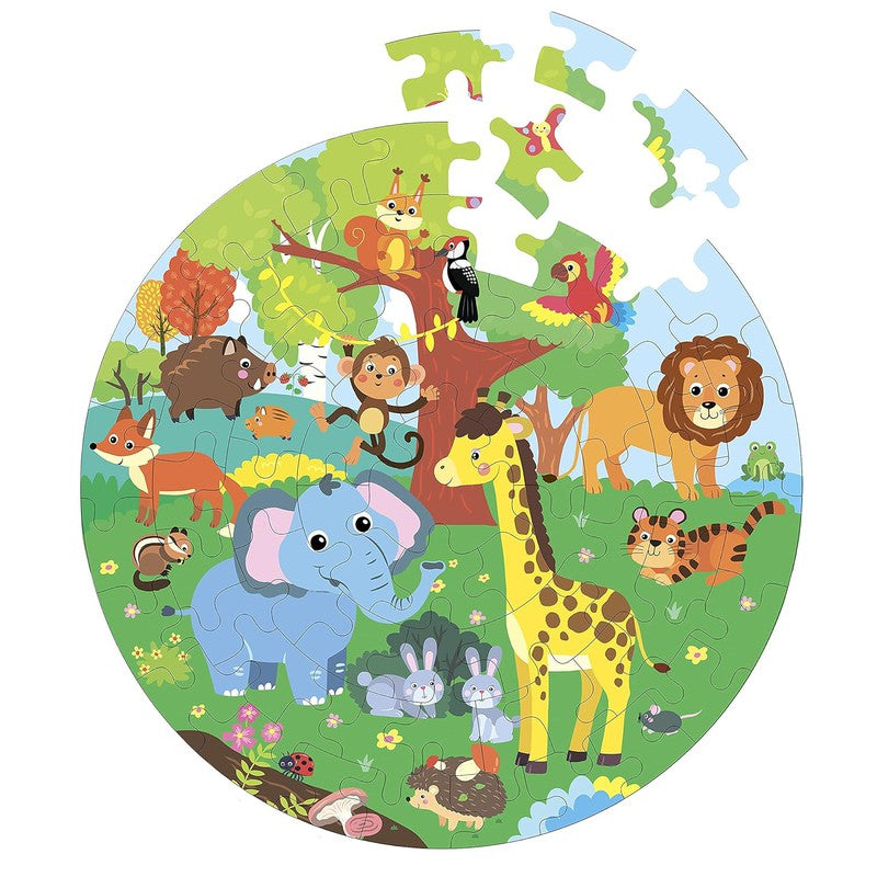 Creative Wooden Jigsaw Puzzle - 66 Pcs - Animal World