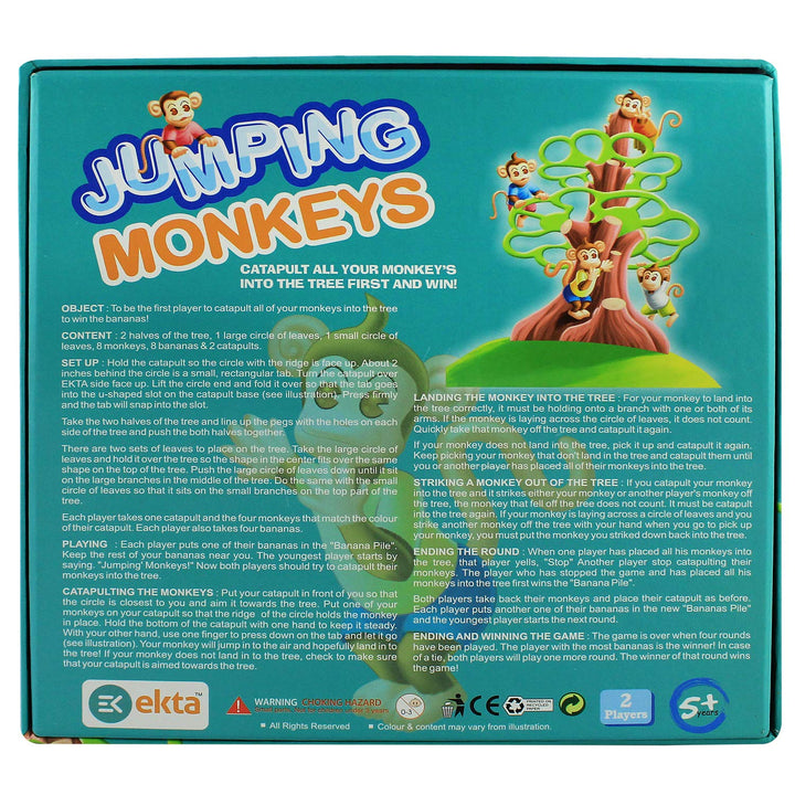 EKTA Jumping Monkeys Small Catapult Toy | 2-4 Players Action Game for Kids