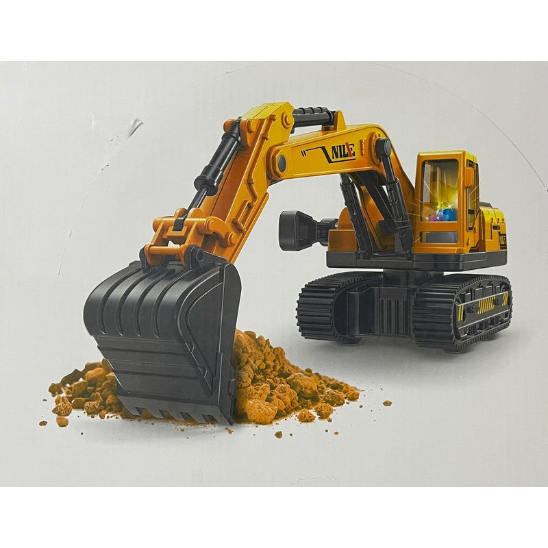 Musical Push and Go Manual Excavator Construction Bulldozer Toy (Pack of 1)