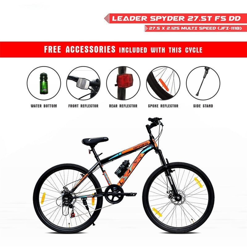 Buy Spyder 27.5T MultiSpeed 7 Speed Mountain Hybrid Bike with FS DD Brake on Snooplay India