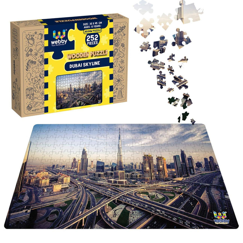 Dubai Skyline Jigsaw Wooden Puzzle, 252 Pieces