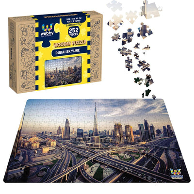 Dubai Skyline Jigsaw Wooden Puzzle, 252 Pieces