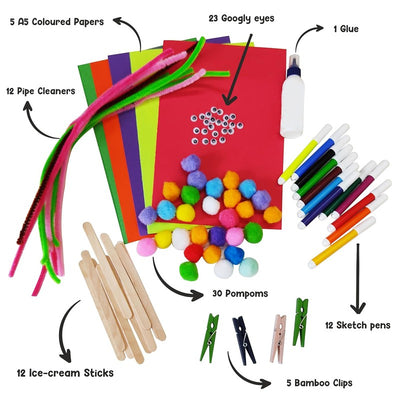 DIY Art and Craft Kit Creepy Crawlies, Drawing, Painting Interesting Fun Activity for Kids