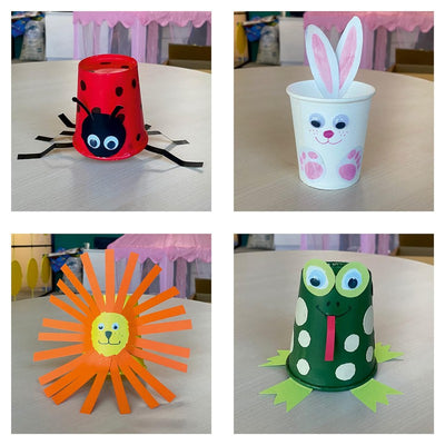 DIY Art and Craft Paper Cup Fun Making and Painting Interesting Activity Kit, Paper Craft Kit for Kids