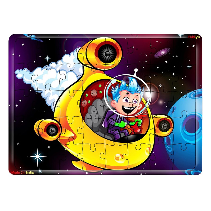 40 Pcs Paperless Wooden Jigsaw Puzzle  (Space Hero & Astronaut)