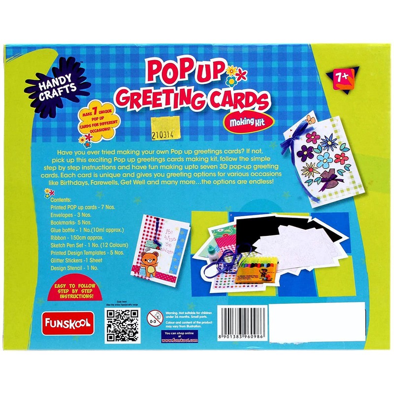 Original Funskool Pop up Greeting Card DIY Kit for Kids