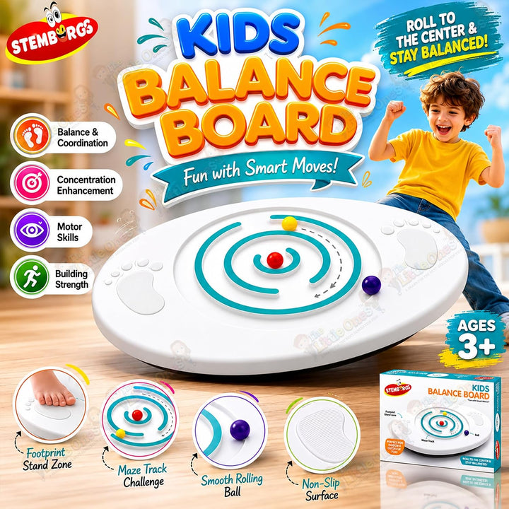 Stemburgg Kids Balance Board - Fun With Smart Moves | Indoor & Outdoor Balance Board