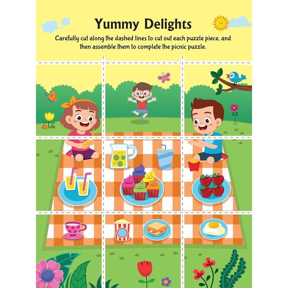 Dreamland Publications Dino Scissors Skills Activity Book with Child Safe Scissors, Games & Mask (4-7 Years)