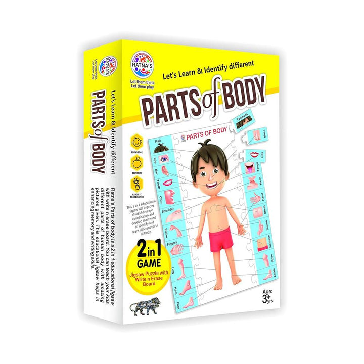 Ratna's Parts of Body - Jigsaw Puzzle | 2 in 1 Write & Wipe Board